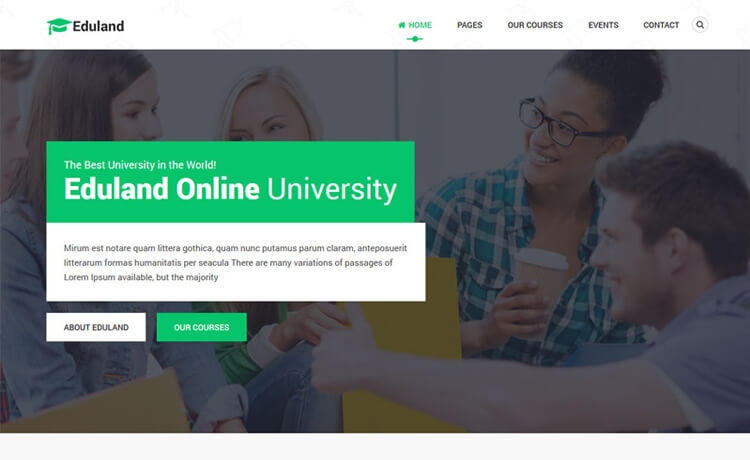 Education and school website template