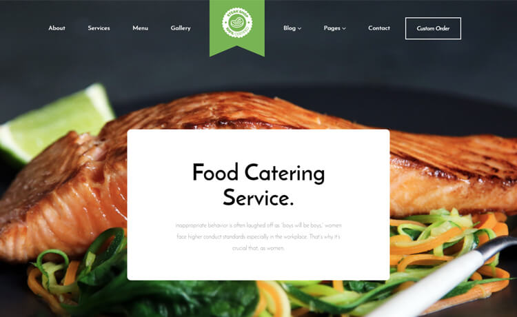 Catering website template