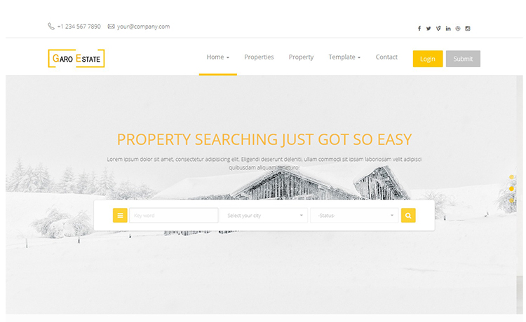 Real estate website template